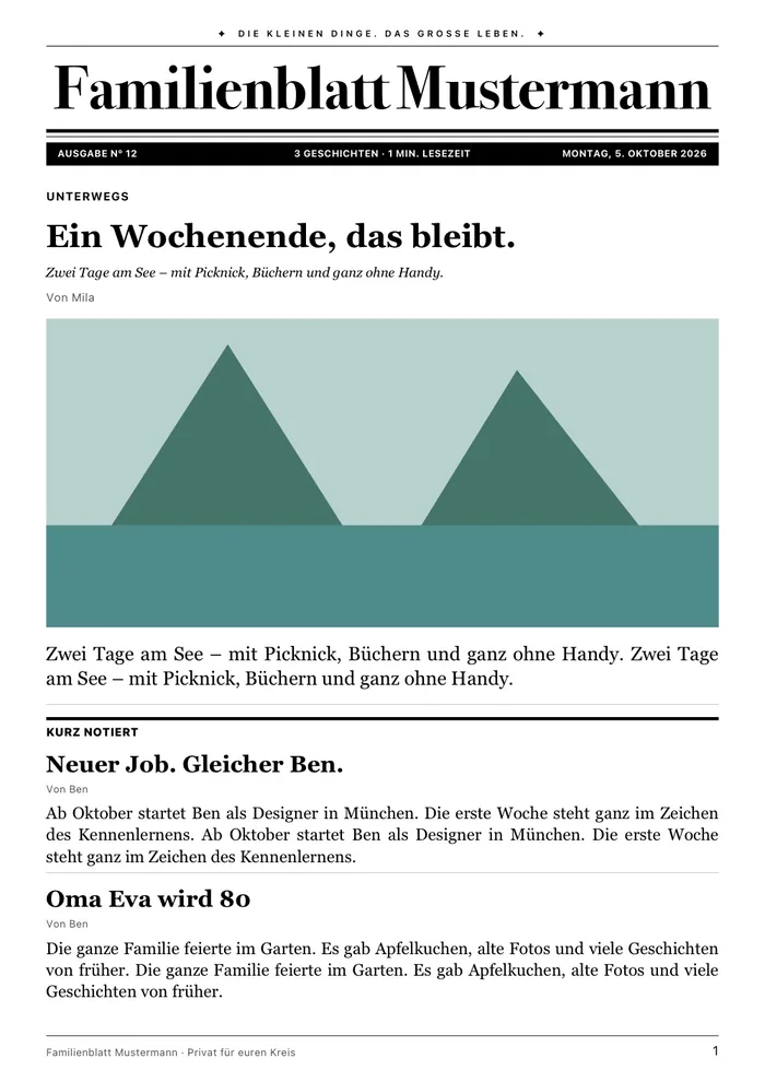 Beispiel im Stil Großdruck